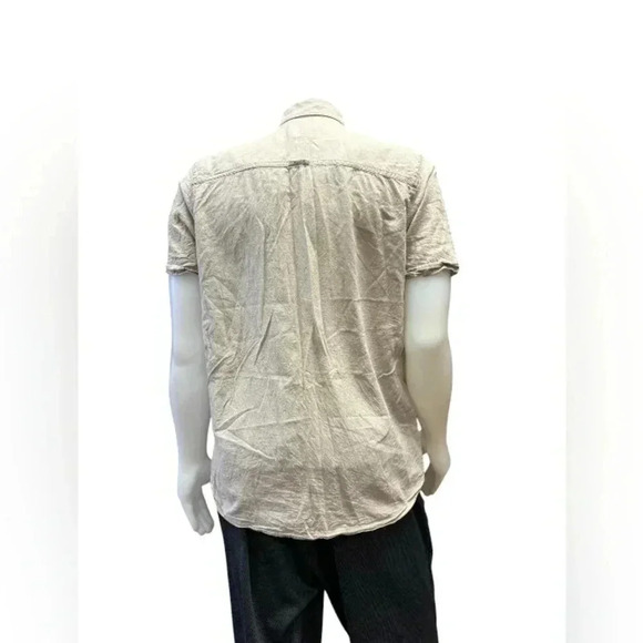 Point Zero Button Down Grey Short Sleeve Size Large - Picture 3 of 8